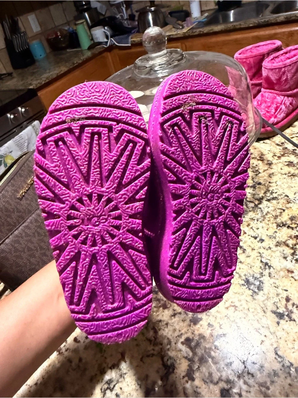 UGG Kids Glitter Fuchsia Rain Boots